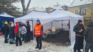 tříkrálové plavání 2025 stany a horký čaj