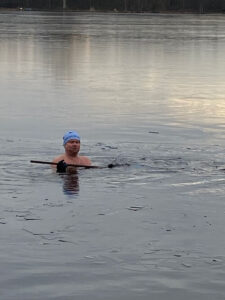 Zimní plavání jezero Poděbrady 2