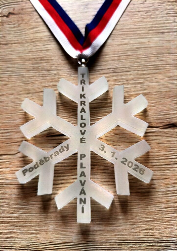 Tříkrálové plavání Poděbrady 2026 medaile
