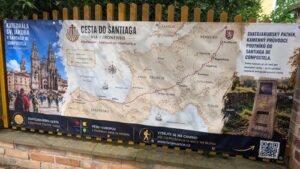 Svatojakubský patník mapa svatojakubské cesty Poděbrady Foto Petr Mach